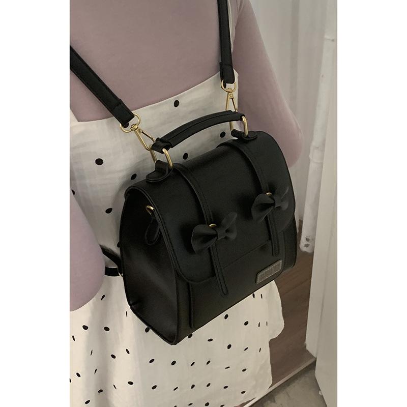 

Retro College Backpack, Bow-shaped Backpack, Versatile Hand-held Student Schoolbag