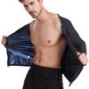 Men's Silver-Coated PU Sauna Suit: Body Shaper Sweat-Inducing Tight-Fit Short-Sleeve Vest for Abdomen Control.