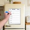 Magnetic Dry Erase Whiteboard for Fridge Reusable Monthly Calendar & Weekly Planner Blackboard Style Note Pad Kitchen Message Board