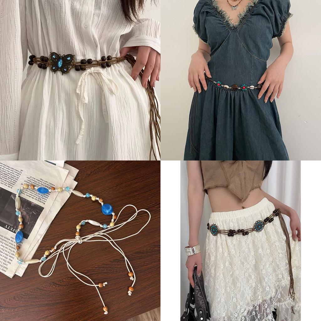 Bohemian Waist Belt Ethnic Style Vintage Butterfly Metal Accessory For Dress Or Skirt