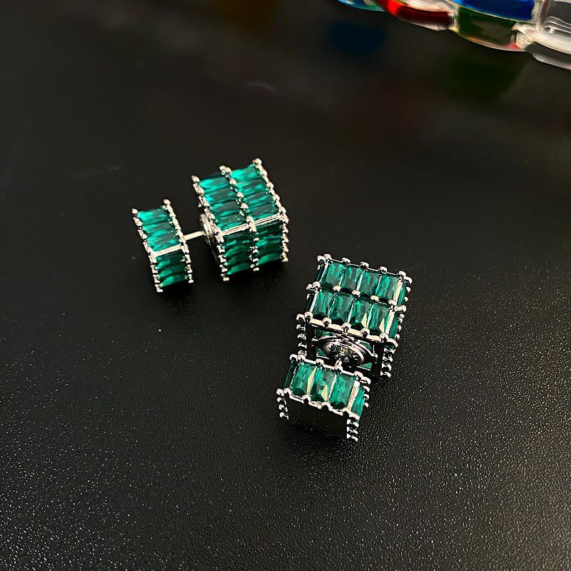 

Ethnic Style Multi-Color Hollow Round Ball Stud Earrings with Zircon Inlay