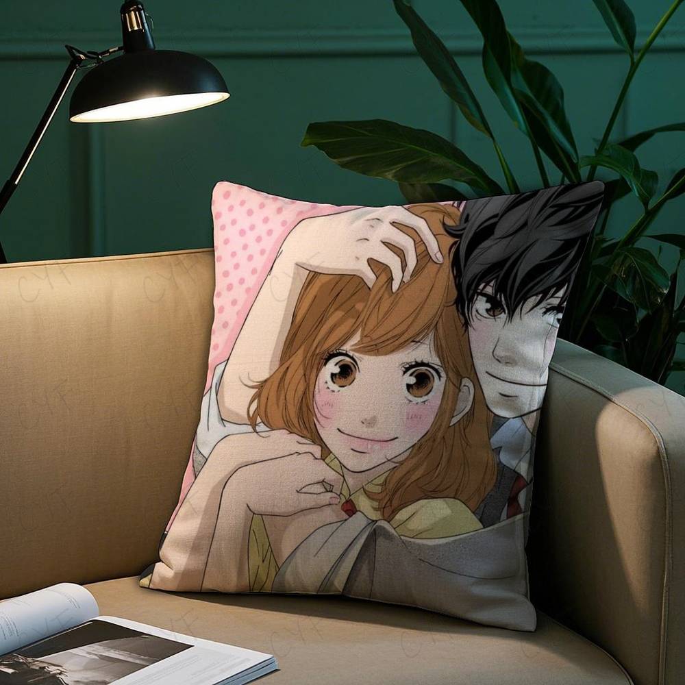 Movie Ao Haru Ride Pillow Case Safe Custom Photo Pillow, Anti-fade Brushed Fleece Cushion, Maternal & Infant Safe.
