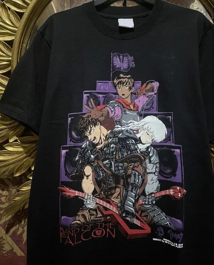 Rare Berserk Band Of The Falcon Anime Manga Black Unisex Shirt S-5XL WA2406 L
