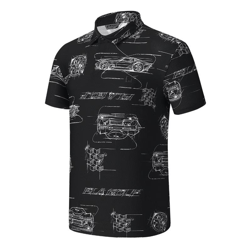 FILA Men s Golf All-over Print Knit Polo Shirt XXL