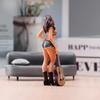 Miniature Figure Doll Guitar Girl Figurine Resin Material Painted Decoration Suitable for Sand Table