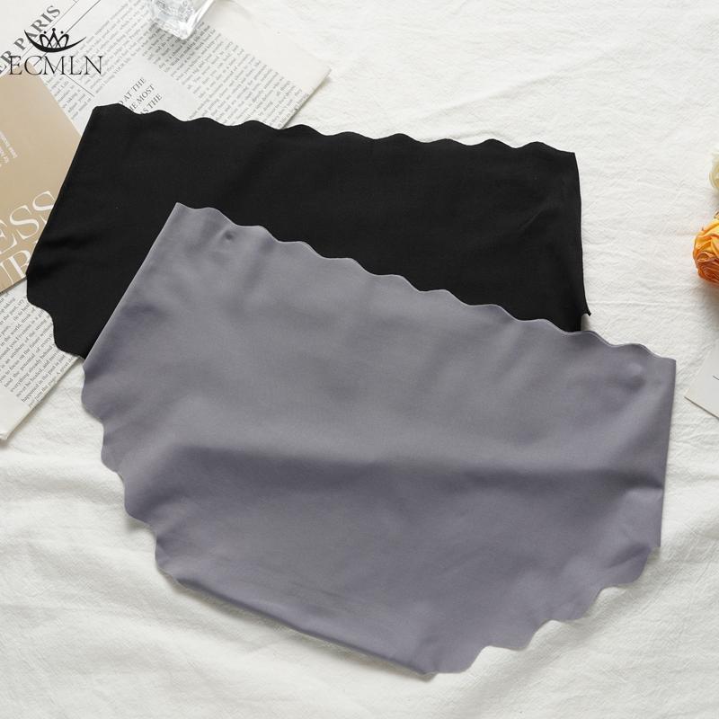 Women's Seamless No Show Invisible Ice Silk Stretch Underwears Pack Bikini Underwear Panty