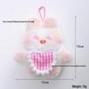 Cute Plush Bunny Doll Ornament Keychain with Squeaky Bib