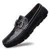 Genuine Leather Men's Loafers Shoes High Quality Muller Dress Moccasins Breathable Slip on Driving Shoes Crocodile Pattern Flats