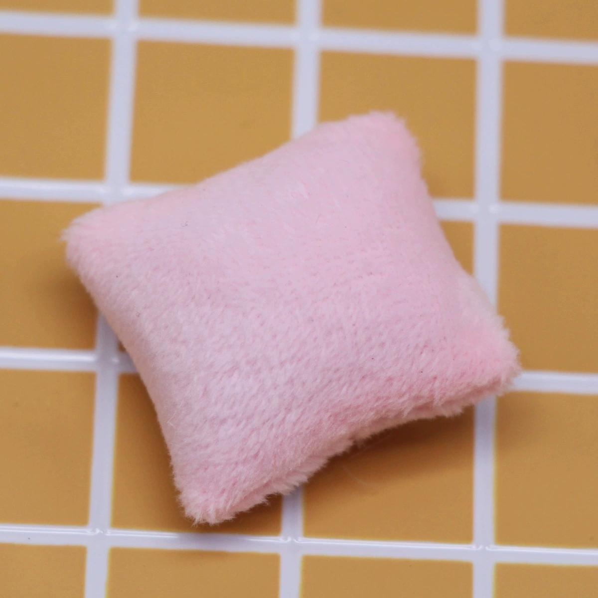 

4 шт. 1/12 мініатюрні подушки для лялькового будиночка для дивана, дивана, ліжка, іграшки для меблів 4pcs рожевий