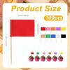 100pcs Colorful Blank Toothpick Flags, 10 Colors Rectangular Food Toothpick Flags, Solid Color Toothpick Labels for Party Cupcakes Appetizers Decor