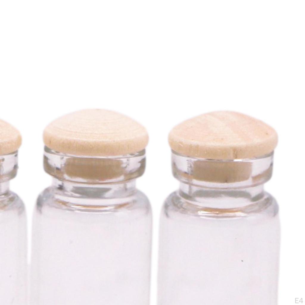 1:12 Scale Dollhouse Mini Glass Jars Candy Pretend Play Openable Model Small Seasoning