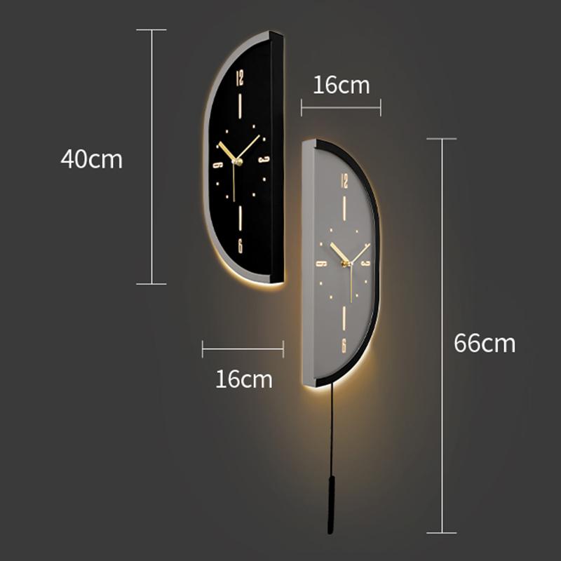 

Modern Large Wall Clocks Silent Metal Decoration Wall Clocks Nordic Minimalist Clock Interior Luxury Design Clock with Light