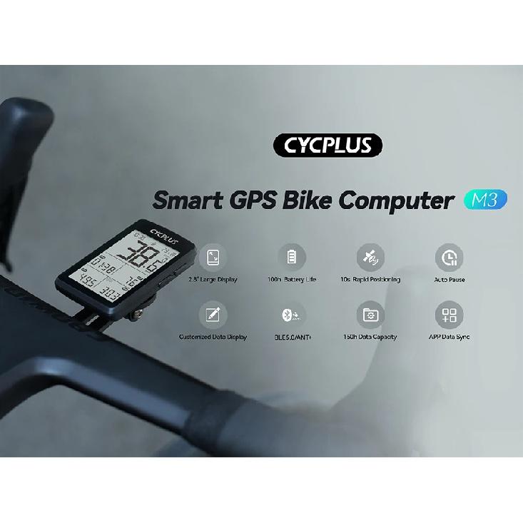 CYCPLUS M3 GPS Komputer Rowerowy Akcesoria Rowerowe Bezprzewodowy ANT+ BLE 5.0 Wodoodporny Prędkościomierz Rowerowy Licznik Przebiegu