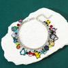 Kawaii Charm Bracelet for Women, Cute Pikachu Squirtle Mew Meowth Cartoon Character Jewelry, Trendy Gift for Girls