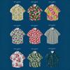 Hawaii Thailand Ins Port Style Retro Flower Shirt Thin Couple Shirt Top Loose Short Sleeve Shirt Men'S Trend