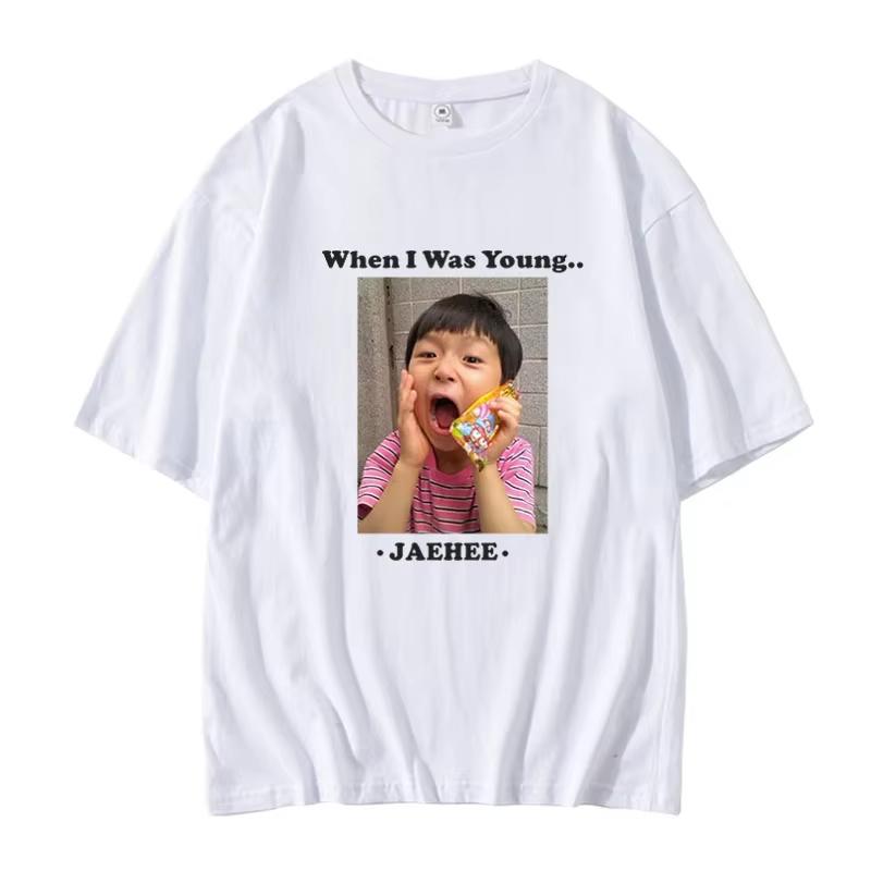 Printed T-shirt Around The Concert Loose T-shirt Cotton Short Sleeve Round Neck Blouse Neutral Cotton Blouse for Men and Women