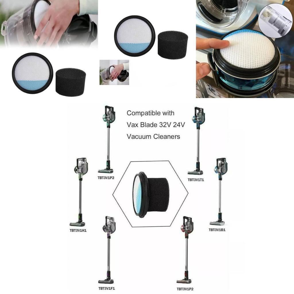 High-quality Black Filter Cotton For Vax Vacuum Cleaners Tbt3v1p1 Tbt3v1b2 Tbt3v1f1
