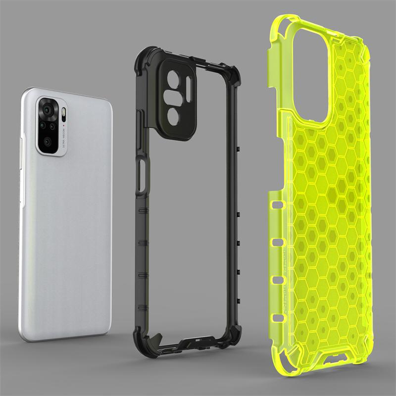 Shockproof Transparent Case For Xiaomi Poco M5S Honeycomb Armor Back Case For Poco M5S Case Cover For Poco M5S M3 F4 X3 X4 GT 5G
