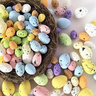 Small Foam Easter Eggs Foam Miniature Easter Decorative 100X Artificial Easter Bird Eggs Decorative Foam Ornaments For Easter