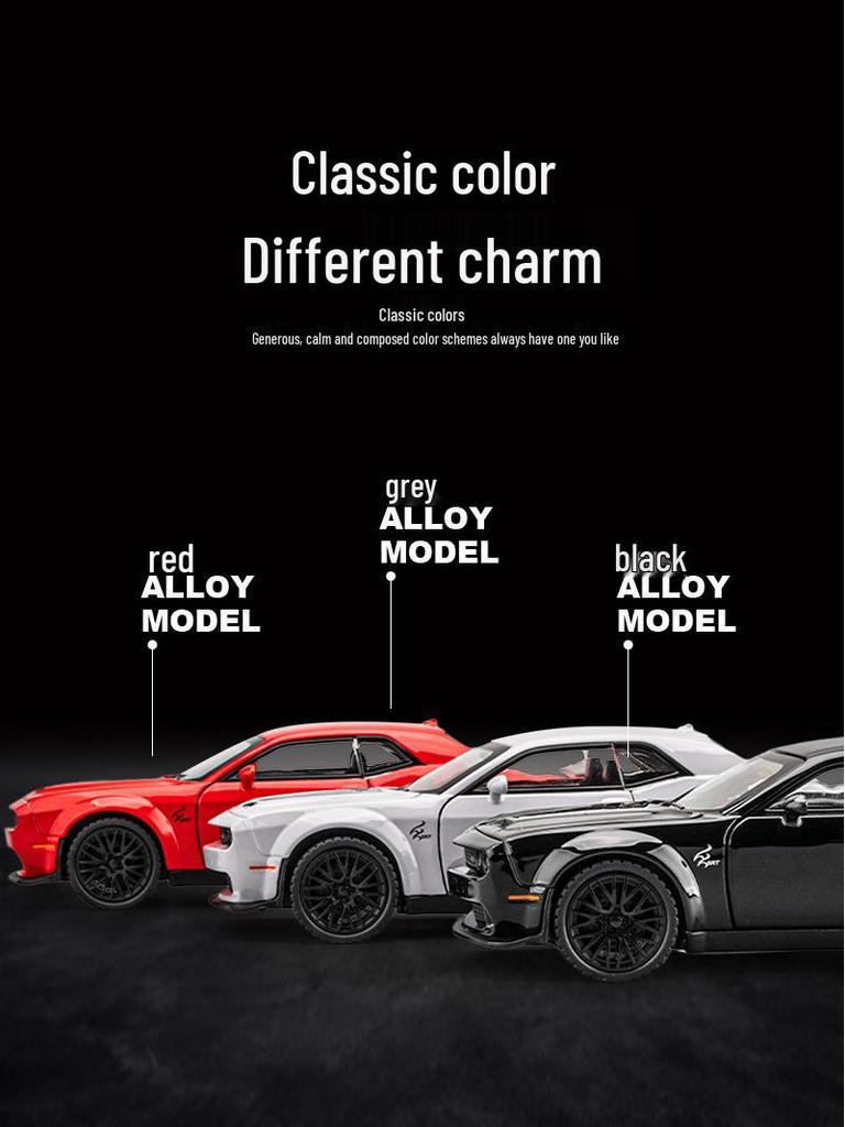 1:32 Alloy Hellcat GTR Diecast Car with Sound & Light Effects