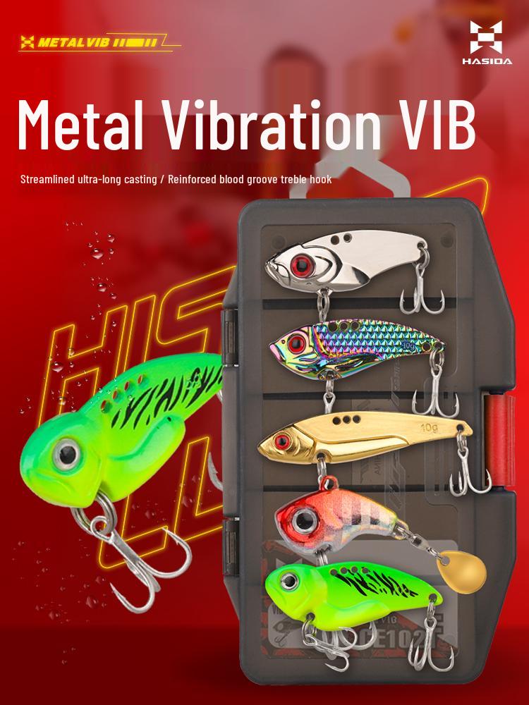 Hasda Vib Lure Set: Dragon s Tooth Rattling Tail Metal Vibration Micro Lures 3g Mixed Metal VIB [3 pcs]