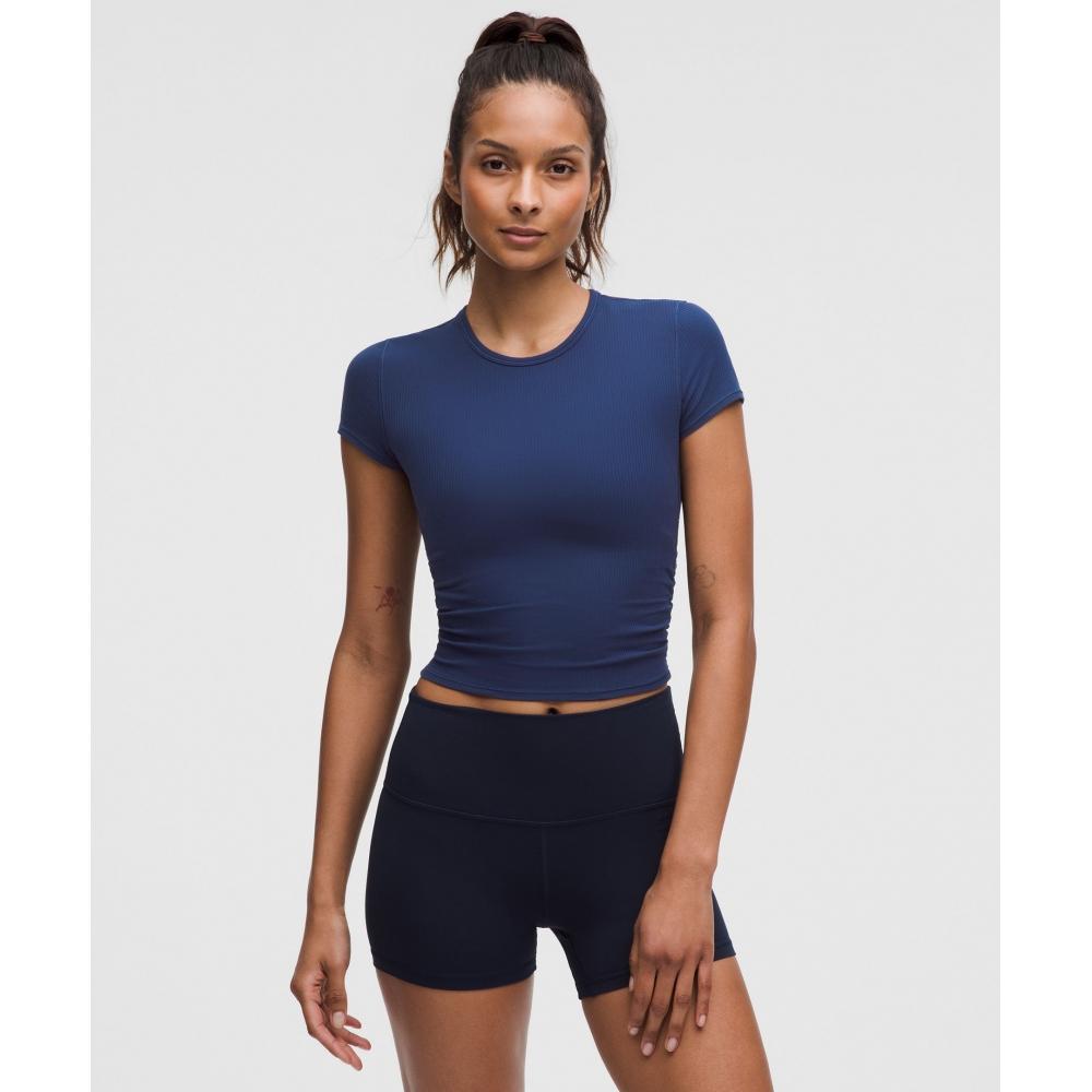 

Lululemon Рубашка с короткими рукавами All It Takes Back Twist Ribbed Club Blue 8