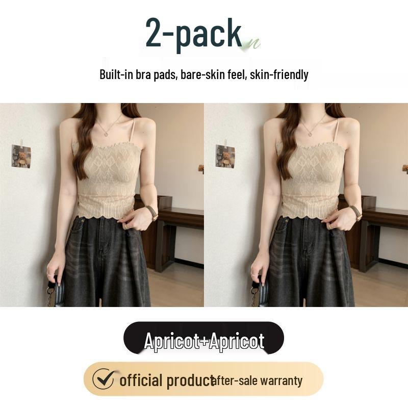 Women's Lace Camisole with Chest Pads: Beautiful Back, Bandeau, Lingerie, Outerwear, Sexy Summer Top