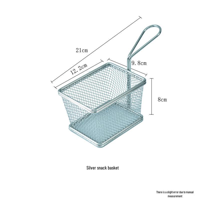 Stainless Steel Blue Fried Snack & Dipping Sauce Dish Set - Artistic Concept for Restaurants and Clubs