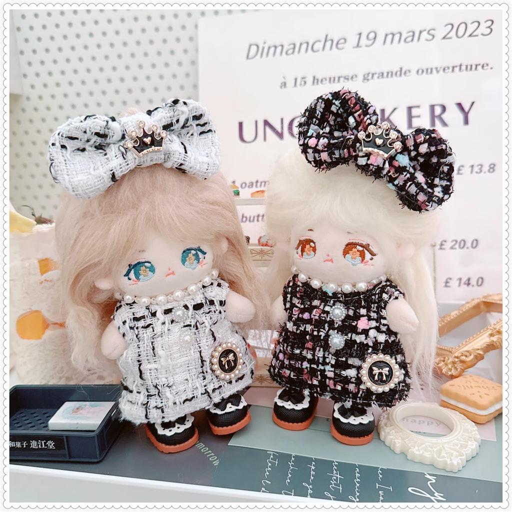 AXLUCE Plush Clothes - Dress - Plush Toy - Clothes - 10cm-15cm - Doll (Black)