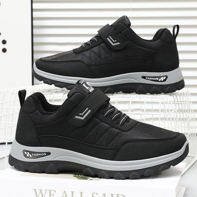 Shoes Men'S Autumn Middle-Aged Men'S Walking Shoes Soft Sole Velcro Couple Casual Sneakers