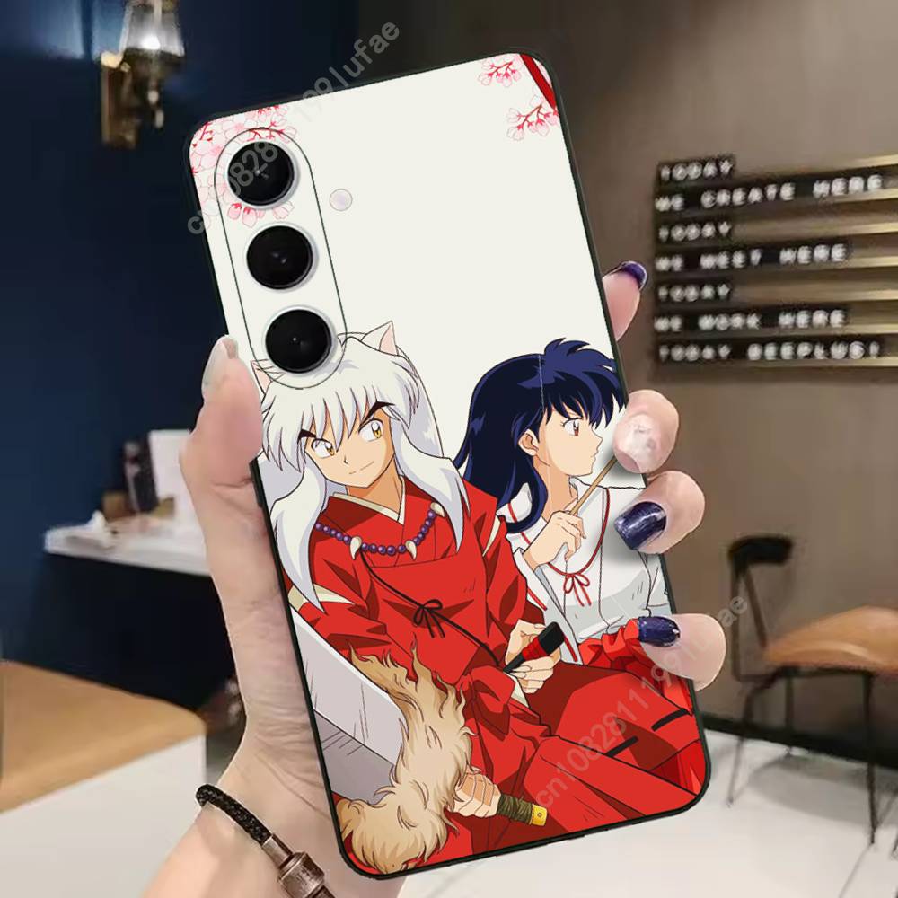 Anime I-Inuyasha K-Kikyo Phone Case for Samsung Galaxy A73 72 71 70 A53 52 41 40 A32 31 30 Note20 Note10 Note9