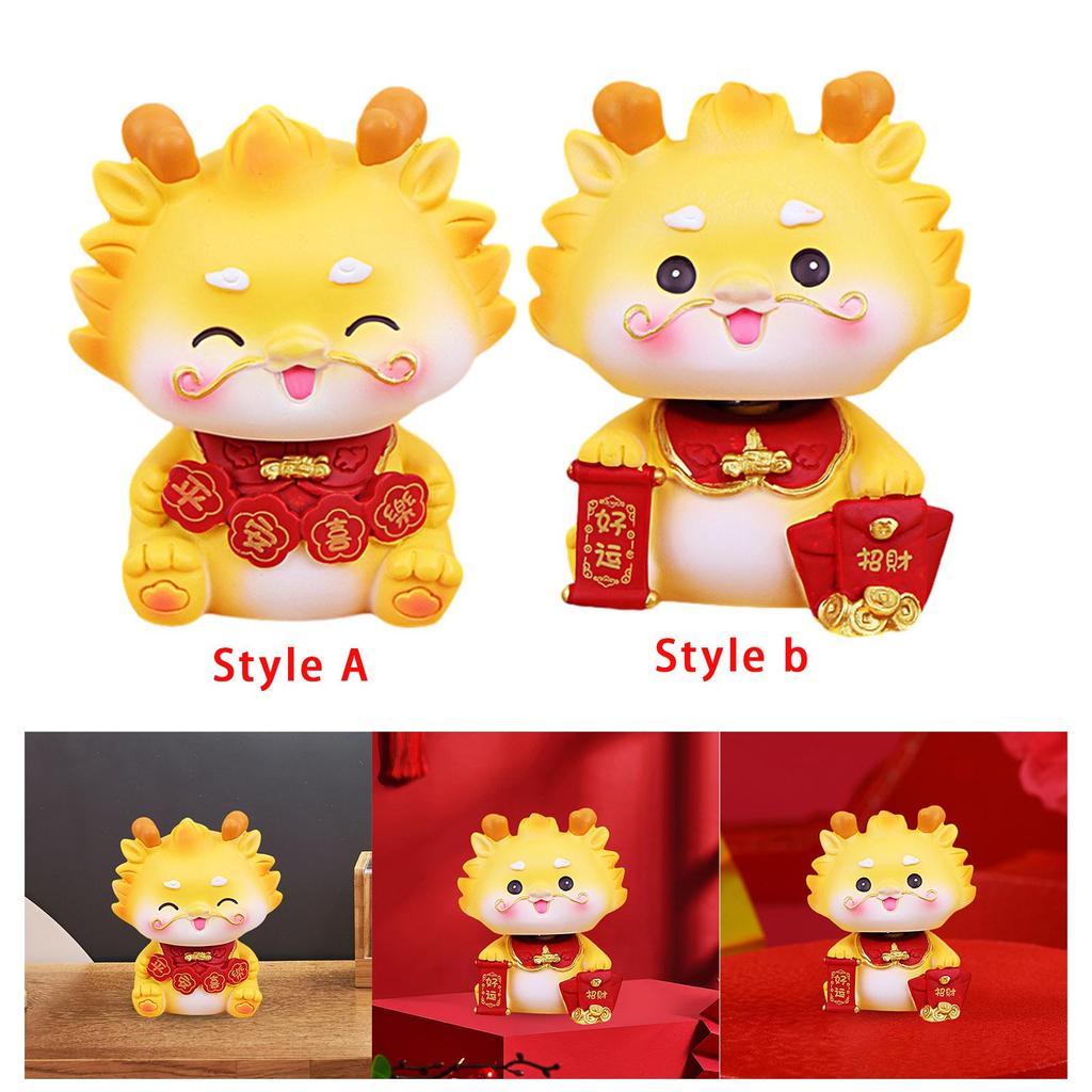 Chinese Dragon Figurine - Exquisite Spring Festival Decor for Home