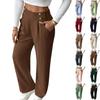 Lightweight Casual Loose Trousers for Women Business Work Pants with Pockets