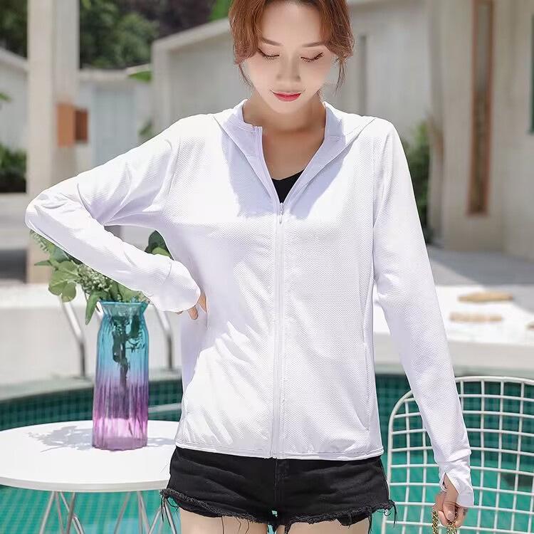 Women's Ice Silk Sun Protection Hooded Cardigan - Breathable, Loose-Fit, Trendy Summer Top