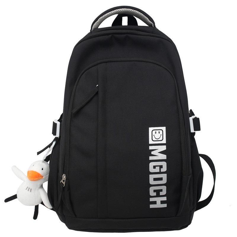 School Bag Female Korean Version Fashion Trend Backpack New University Junior High School High School Student School Bag Simple Backpack