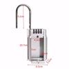 Key Storage Box Bin Secret Padlock with 4 Dials Resettable Password Combination Door Locker Hook Zinc Alloy Organizer Safe