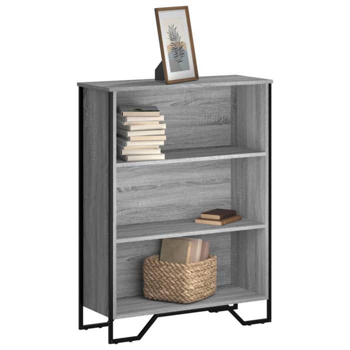 VidaXL Bookcase Sonoma Grey 80x31x106 Cm Engineered Wood, Shelf, Bookshelf, Storage Shelf, Cabinet 848627