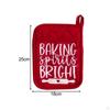 Christmas Pot Holders for Kitchen Potholders 25x18cm Non Slip Heat Resistant Oven Mitts Pad
