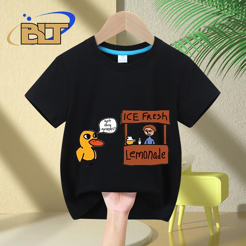 Got any grapes lemonade stand kids TShirt summer childrens pure cotton shortsleeved casual tops boys and girls gifts