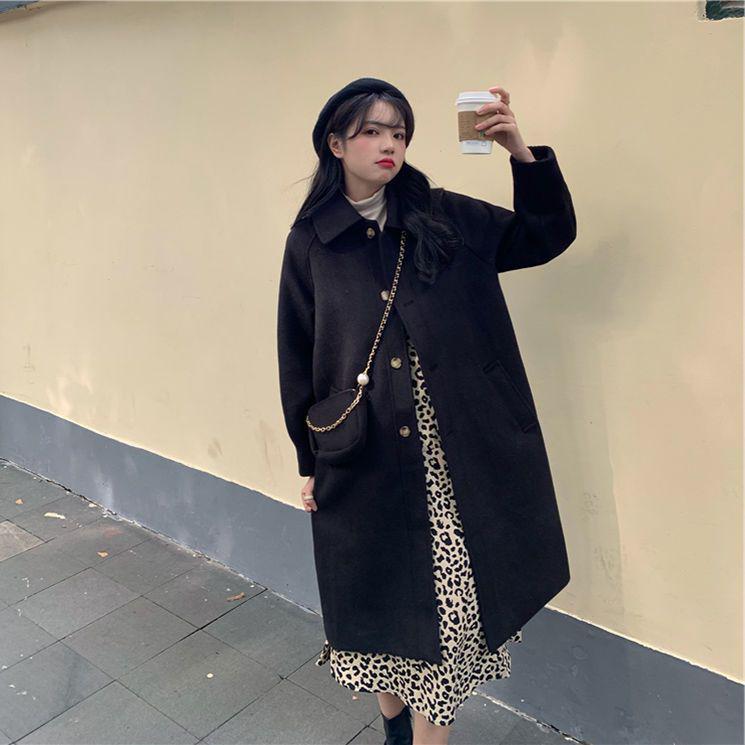 

Hepburn Style Woolen Coat for Women - Buttoned, Elegant, Petite, Thick, Mid-Length, Autumn/Winter 2025 Collection. S (Recommended 75-98 jin)