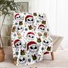 The Nightmare Before Christmas Theme Printed Blanket - Perfect for Couch, Bed, Travel & Outdoor Use | Machine Washable, Cozy & Durable.