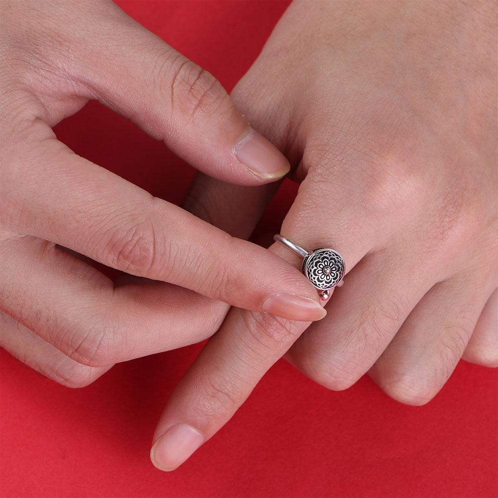 Faith Transfer Ring Rotatable Amulet Opening Ring Female Rings Ethnic Style Ring Korean Style Ring
