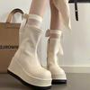 Platform Chunky Style Women Ankle Boots Fashion Autumn Winter Ladies Thick Bottom Short Booties