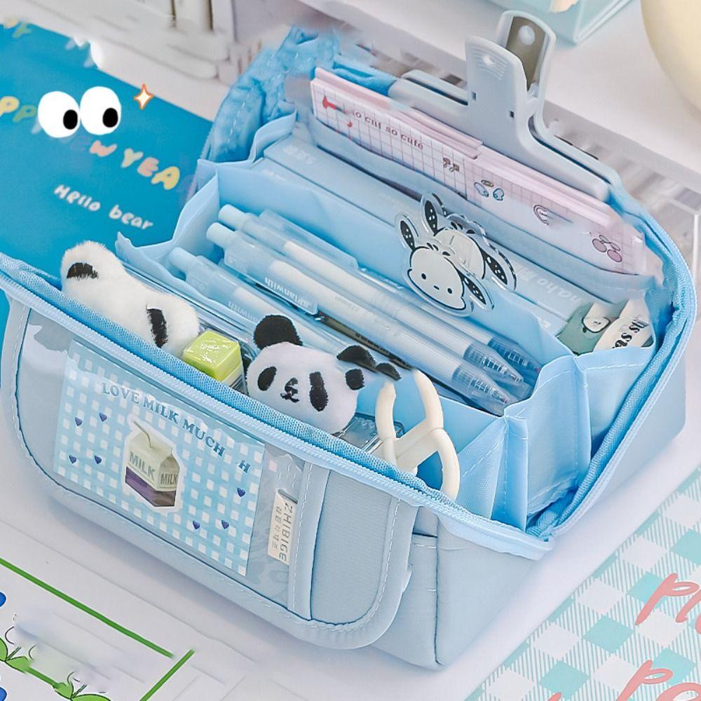 

Изысканный прозрачный мешочек для ручек, шикарный органайзер для канцелярских принадлежностей, школьные принадлежности style 3