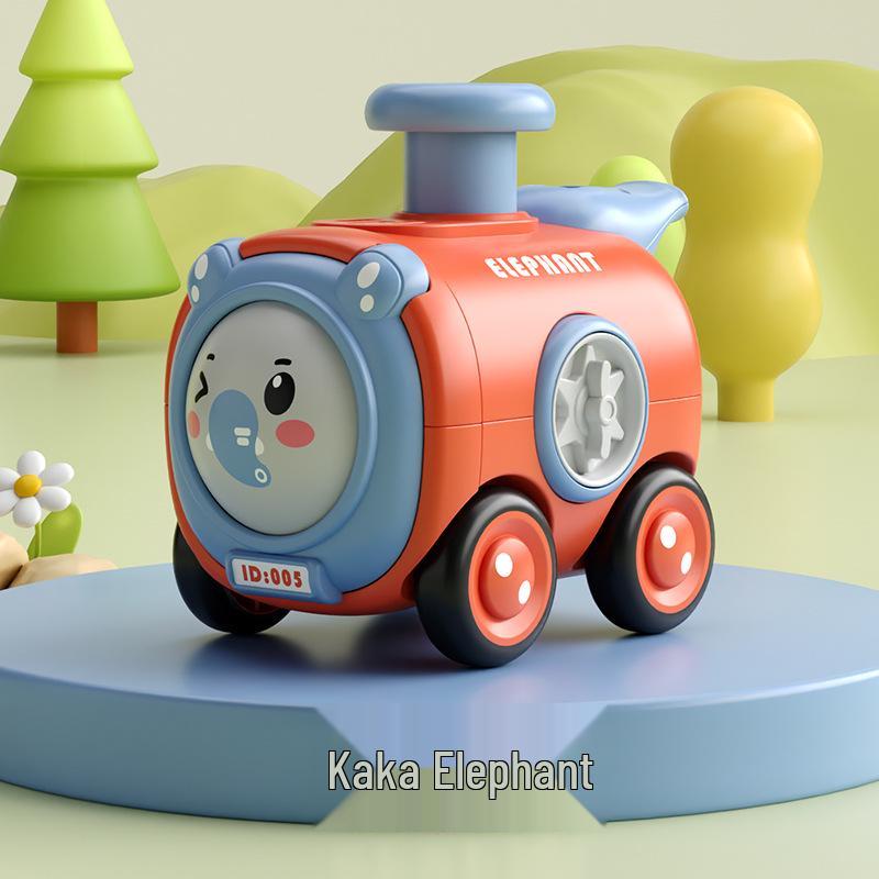 Children's Face-Changing Inertial Toy Train - Durable Cartoon Car for Boys
