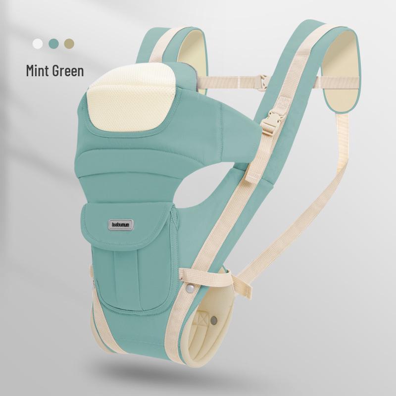 Lightweight 4-Season Baby Carrier with Waist Stool - Multifunctional, Two-Way, Hands-Free Design