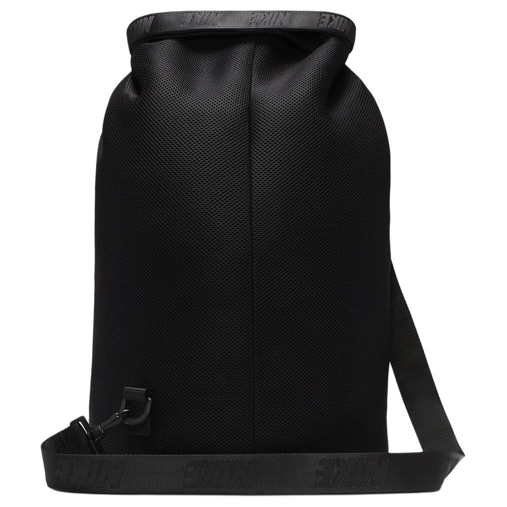Nike Tessuto a Rete Moda Tendenza Poliestere Borsa a Tracolla Unisex Borse Nero Bianco DV2704-010