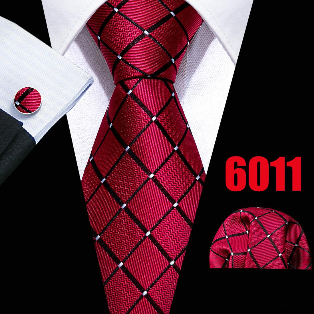 

Barry.Wang клетчатые галстуки, мужской шелковый галстук и нагрудные квадратные запонки, комплект для официальной свадьбы, бизнеса N-6011