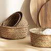 Natural Seaweed Woven Storage Basket for Kitchen & Entryway