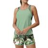 Womens Two Piece Tankini Swimsuits 2026 Tummy Control Athletic Tank Top with Printed Swim Shorts Pockets S 6XL